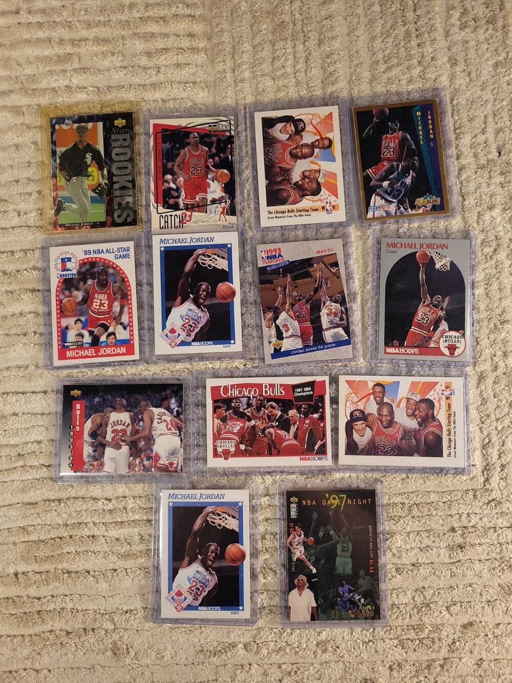 Michael Jordan Lot 13 Cards upper deck Chicago Bulls Basketball Cards